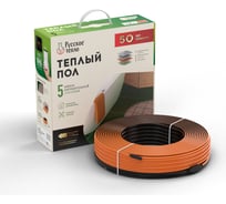 Теплый пол Русское тепло нагревательный кабель 19 м (390 Вт) с терморегулятором РТ-05 7722686 28770110