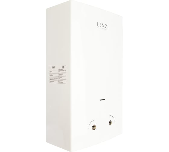 Газовый проточный водонагреватель LENZ TECHNIC 10L WHITE LT10LW