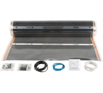 Пленочный теплый пол Обогрев Люкс 10 м2 (ширина 100 см) под ламинат, паркет, линолеум, в комплекте с монтажным набором и терморегулятором UT-00010514