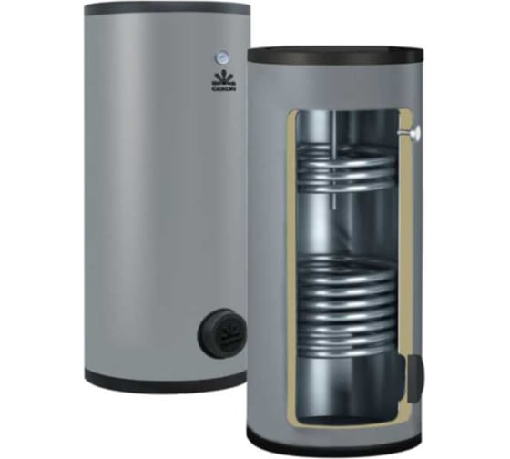 Бойлер GEKON 400 л с 2-я то hwb 400 2he 53/30 квт напольный inox GKB4002N 1