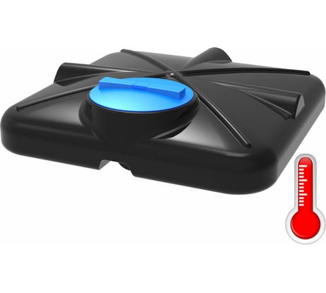 Бак для душа POLIMER GROUP РОСА 160 литров с крышкой и подогревом DRS160S112