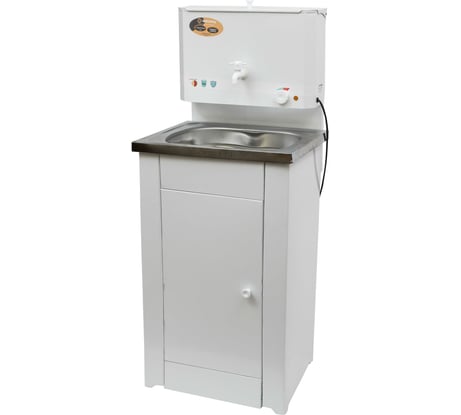 Дачный умывальник Вихрь КОМФОРТ с подогревом, нержавеющая мойка, цвет белый 74/4/6