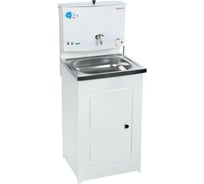 Умывальник дачный ЛЕТО Акватекс бачок 17 л, нержавеющая мойка, ТЭН, белый 29584