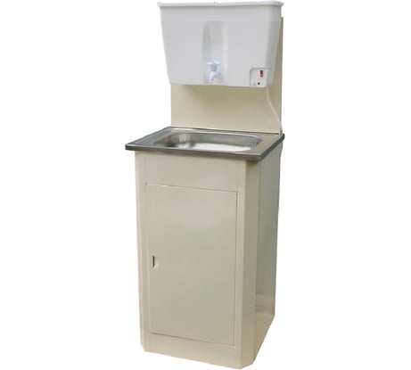 Дачный умывальник Лидер мойка нержавеющая сталь, нагреватель воды, бак 17 л, бежевый