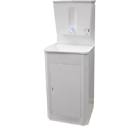 Дачный умывальник Лидер мойка пластик, нагреватель воды, бак 22 л, белый