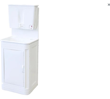 Дачный умывальник Лидер Чистюля мойка пластик, нагреватель воды, бак 22 л, белый