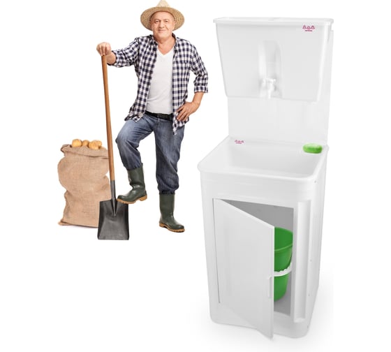 Умывальник Мастерица WK-17Р без ЭВН с пластиковой тумбой 17 л 00-00044761