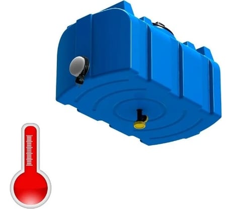 Душевой бак POLIMER GROUP серии «R» 100 литров (голубой) с подогревом DR100S1312