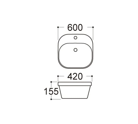 Накладная раковина Aquatek АМАДЕО 500x420x150 AQ5042-00 00000130583