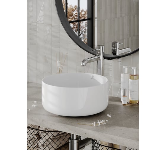 Накладная раковина ORANGE B07-345W санфарфор, белый глянец X639094809