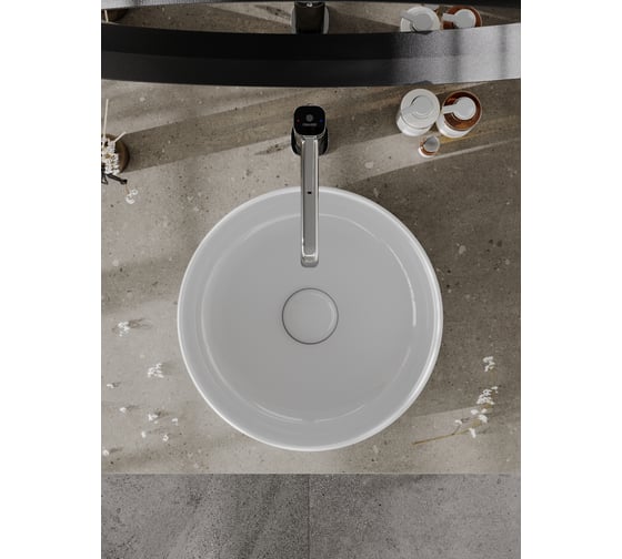 Накладная раковина ORANGE B07-345W санфарфор, белый глянец X639094809