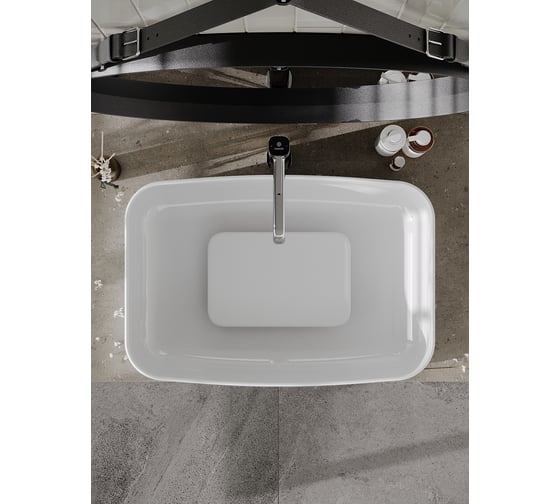 Накладная раковина ORANGE  B07-600W санфарфор, белый глянец X895938092