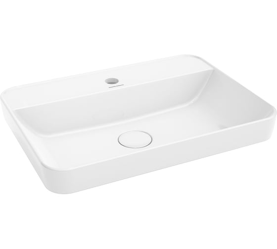 Раковина KERAMA MARAZZI PLAZA встраиваемая сверху 55, белая глянцевая PLR.wbi.55.1 1