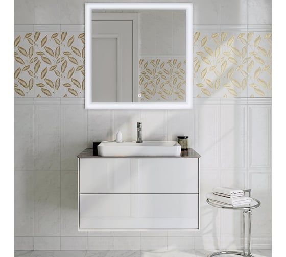 Раковина KERAMA MARAZZI PLAZA встраиваемая сверху 55, белая глянцевая PLR.wbi.55.1