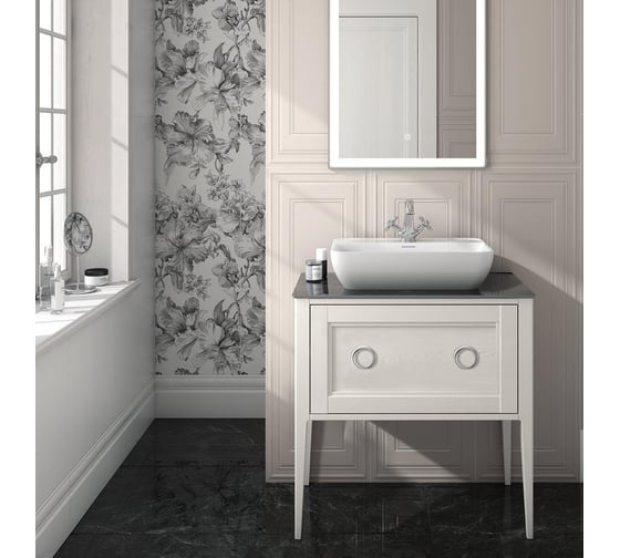 Накладная раковина KERAMA MARAZZI PLAZA 55, белая глянцевая PLR.wb.55.1