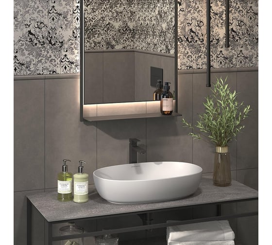Накладная раковина KERAMA MARAZZI PLAZA 60, белая глянцевая PLR.wb.60