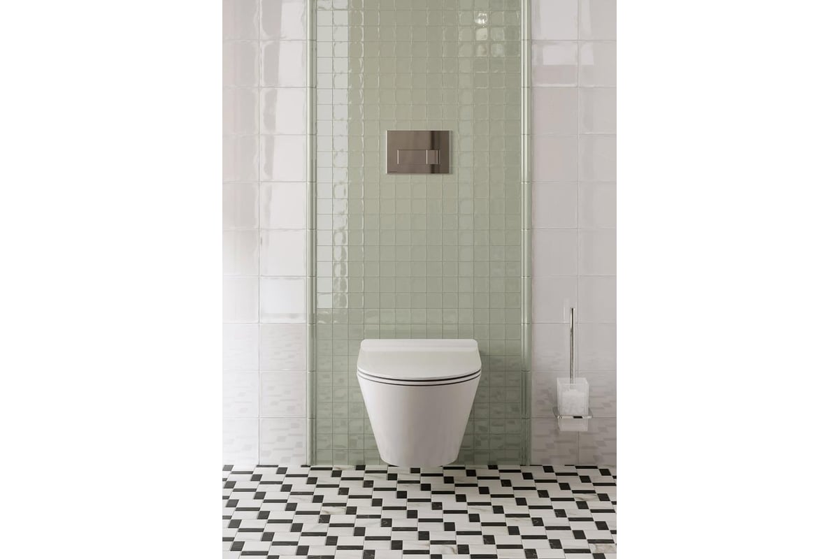 Подвесной унитаз KERAMA MARAZZI PLAZA Modern безободковый, белый глянцевый  PLMR.wc.02