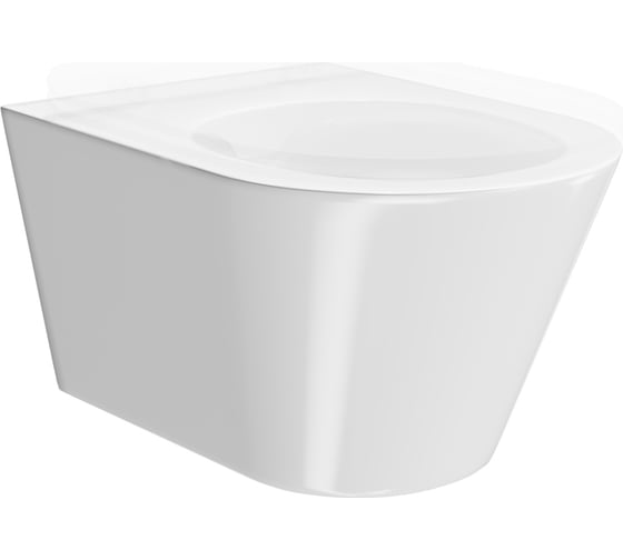 Подвесной унитаз KERAMA MARAZZI PLAZA Modern безободковый, белый глянцевый PLMR.wc.02