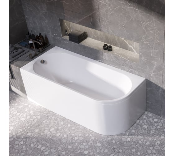 Ванна Marka One alisa mg 170x75 асимметричная левая белая 01али1775л