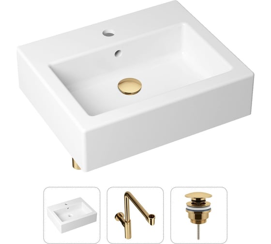 Накладная раковина для ванной Lavinia Boho Bathroom Sink в комплекте 3 в 1 21520699 1