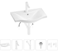 Раковина для ванной Wellsee Bisouв наборе 5 в 1 201005085
