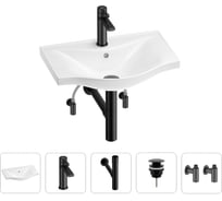 Раковина для ванной Wellsee Bisouв наборе 5 в 1 201005102