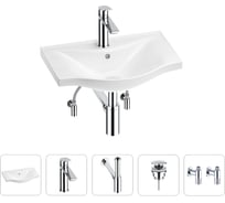 Раковина для ванной Wellsee Bisouв наборе 5 в 1 201005076