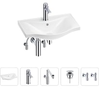 Раковина для ванной Wellsee Bisouв наборе 5 в 1 201005121
