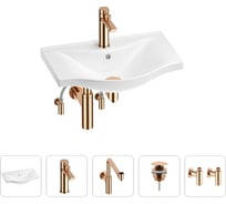 Раковина для ванной Wellsee Bisouв наборе 5 в 1 201005124