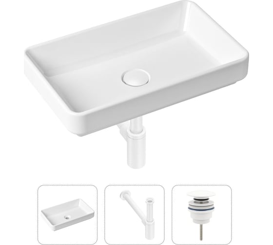 Накладная раковина для ванной Lavinia Boho Bathroom Sink Slim в комплекте 3 в 1 21520122 1