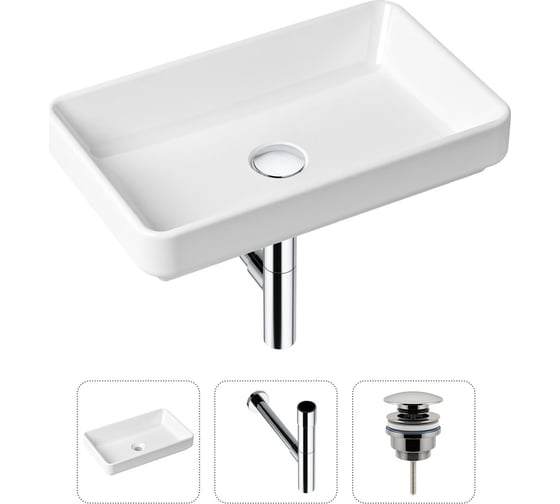 Накладная раковина для ванной Lavinia Boho Bathroom Sink Slim в комплекте 3 в 1 21520134 1