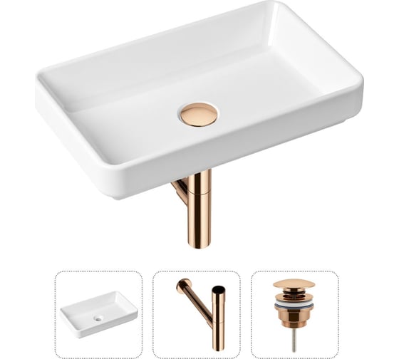 Накладная раковина для ванной Lavinia Boho Bathroom Sink Slim в комплекте 3 в 1 21520140 1