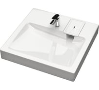 Раковина AQUADREAM Монако V51D1 белая, в комплекте с кронштейнами и сифоном VKA051D001