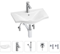 Раковина для ванной Wellsee Bisouв наборе 5 в 1 201005086