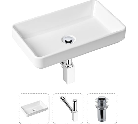 Накладная раковина для ванной Lavinia Boho Bathroom Sink Slim в комплекте 3 в 1 21520123