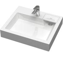 Раковина AQUADREAM Шарм V63D1 белая, в комплекте с кронштейнами и сифоном VKA063D001