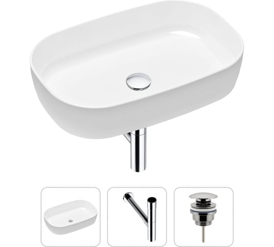Накладная раковина для ванной Lavinia Boho Bathroom Sink Slim в комплекте 3 в 1 21520080 1