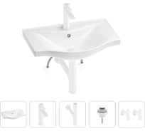 Раковина для ванной Wellsee Bisou в наборе 5 в 1 201005155