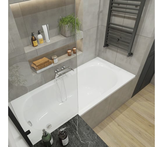 Акриловая ванная с каркасом Lavinia Boho Biore в наборе 2 в 1 S1-35010060