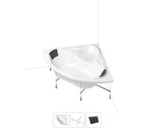 Акриловая ванна с каркасом и экраном Lavinia Boho Elegant в наборе 3 в 1 140х140 S1-3705014P