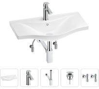 Раковина для ванной Wellsee Bisou в наборе 5 в 1 201005286