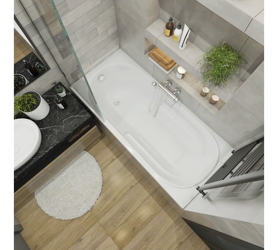 Акриловая ванная с каркасом Lavinia Boho Bristol lв наборе 2 в 1 S1-35020070