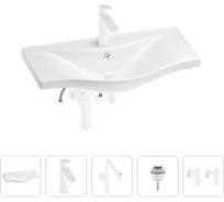 Раковина для ванной Wellsee Bisouв наборе 5 в 1 201005320