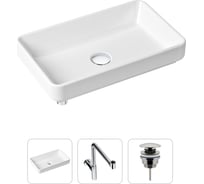 Накладная раковина для ванной Lavinia Boho Bathroom Sink Slim в комплекте 3 в 1 21520154