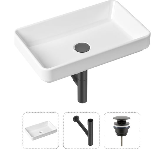 Накладная раковина для ванной Lavinia Boho Bathroom Sink Slim в комплекте 3 в 1 21520136