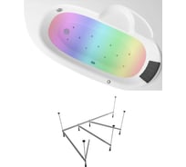 Аэромассажная ванна Lavinia Boho акриловая 170 х 110 с хромотерапией Bell Pro в наборе 5 в 1 361280AC