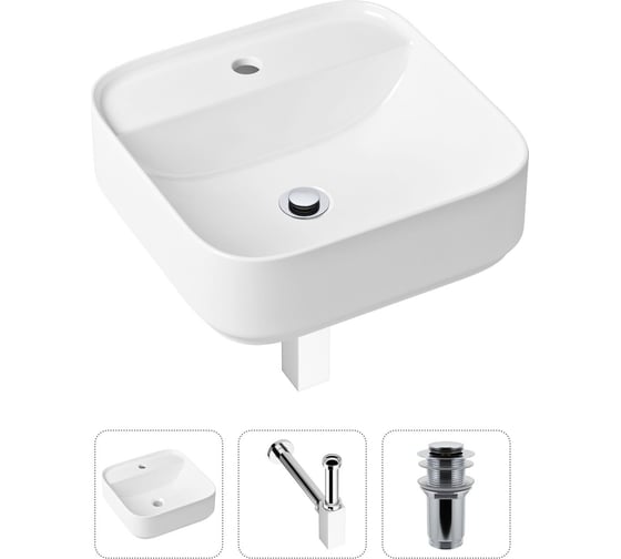 Накладная раковина для ванной Lavinia Boho Bathroom Sink Slim в комплекте 3 в 1 21520285