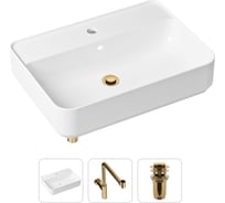 Накладная раковина для ванной Lavinia Boho Bathroom Sink Slim в комплекте 3 в 1 21520373