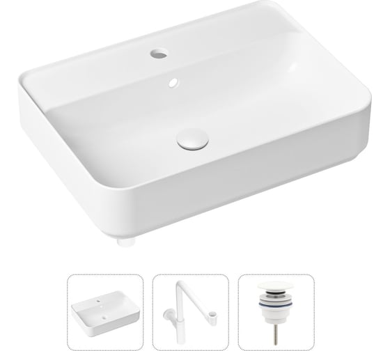 Накладная раковина для ванной Lavinia Boho Bathroom Sink Slim в комплекте 3 в 1 21520378 1