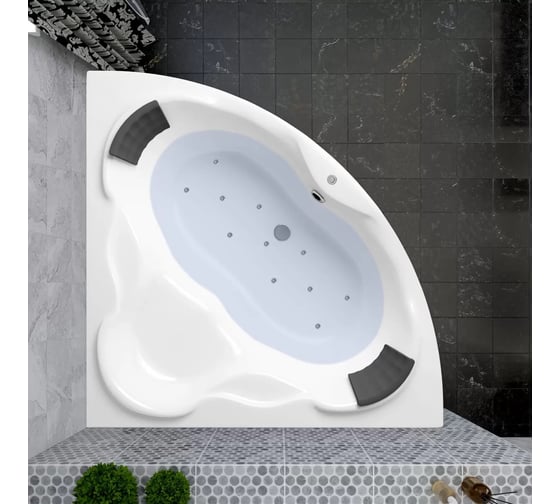 Аэромассажная акриловая ванна 140 х 140 Lavinia Boho Elegant в наборе 4 в 1 361850A0